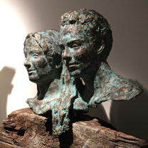 Portret Vivian en Rodin, brons