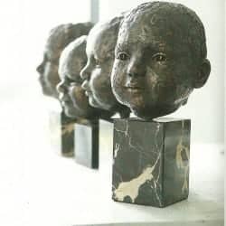 Portretten kleinkinderen, brons